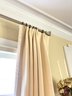 Set Four Cream Linen Curtain Panels