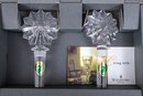Cut Crystal Decanter With Pair Of Waterford Star Of Erin Bottle Stoppers