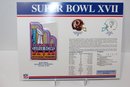 Super Bowl XVII & XXII Redskins Win Replica Patches, 22 Kt. Gold Ticket Replica From XXVI.