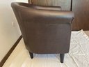 Brown Faux Leather Chair