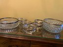Group Of Silvered Rimmed Bowls - 7 Pieces