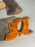 Two Vintage Saws & Handcast Axe