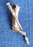 Vintage Sterling Silver Equestrian Hunt Boot & Riding Crop Pendant Charm