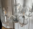 Hanging Chandelier Featuring Five Electric Candlesticks