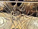 Vintage Enamel & Gold Tone Signed SFJ Butterfly Brooch
