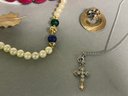 Costume Jewelry Pieces Including Necklaces & Pins