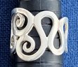 Pretty Open Scroll Work Sterling Silver 925 Band Ring