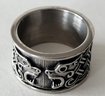 Double Dragon Head & Celtic Knot Double Dragon Head Band Ring