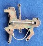 Silver & Brass Carousel Horse Brooch Or Pendant