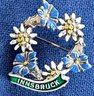 Vintage Innsbruck Souvenir Enamel Floral Brooch