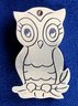 Brass Etched Detailed Owl Brooch