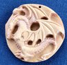 Stone Carved Dragon Disk Pendant