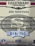 2004 Playoff Contenders Joe Montana Legendary Contenders Card #LC-5    Numbered 19/750