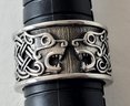 Double Dragon Head & Celtic Knot Double Dragon Head Band Ring