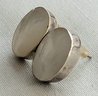 Lovely Vintage Mother Of Pearl And Sterling Silver Earrings