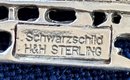 Vintage Large City Scape Sterling Silver Pendant Necklace - Schwarzchild H & H