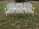 6 White Outdoor Patio Chairs