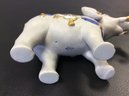 A Set Of Two  Handcrafted In Malaysia Porcelain Elephant Figurine By PG