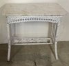 Wicker Table With Mismatched Marble Top