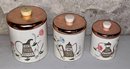 Lot Of Three Mid Century Canisters By Ransburg