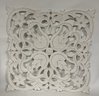 White Wood Wall Hanging  Decor Flower Design Art From Brewster Home Fashions             A5