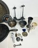 Lot Of Vintage Metal Items (including Silver Plate & Cast Iron)