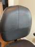 Black Leatherette Desk Chair With Casters
