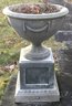 Stunning Vintage Concrete Urn On Plinth