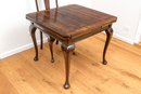 Elegant Queen Anne Style Extendable Dining Table With Four Chairs, As Is