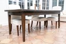 Extension Dining Table With 6 Upholstered Dining Chairs- For Restoration