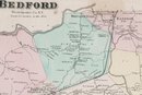 Vintage Map Of The Town Of Bedford