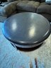 Round Leather Top Coffee Table