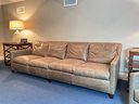 Lillian August Couture 9' Low Profile Modern Leather Sofa
