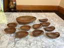 Set Of Detailed Wooden Carved Bowls