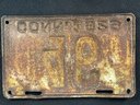 A 1929 CT LICENSE PLATE