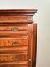 Stunning Antique Side Lock Six Drawer Chest With Double Casters
