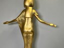 STUNNING Egyptian Goddess Selket Gold Leaf Statue, 3 Feet Tall
