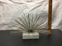A Metal On Marble Base Starburst Decorative Sculpture - 1 Of 2