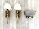Pairs Deco Style Wall Sconces & Deco Shell Sconce