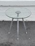 Metal And Glass Round Side Table