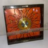 Verichron Flower Starburst Clock New In Box - Orange Face