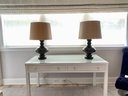 PAIR Lillian August Bronze Finish Table Lamps