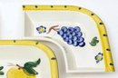 Ceramica Hand-Painted Centerpiece Serving Platter