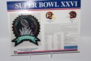 Super Bowl Patch Replicas XXIV - XXVI - XXVII - XXXVII - Winners 49ers, Cowboys, Redskins, Buccaneers