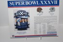Super Bowl Patch Replicas XXIV - XXVI - XXVII - XXXVII - Winners 49ers, Cowboys, Redskins, Buccaneers