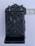 Antique Cast Iron Match Keeper/box With Striker Side