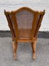 Vintage Barley Twist Caned Wingback Rocking Chair