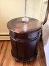Pair Drum Cabinet Side Tables