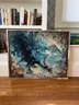 Midcentury Abstract Oil On Canvas Signed Patty Blacker - Ocean Scene