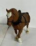 Horse Lot With Placemats, 2 Iron Horse Figurines And Plaque